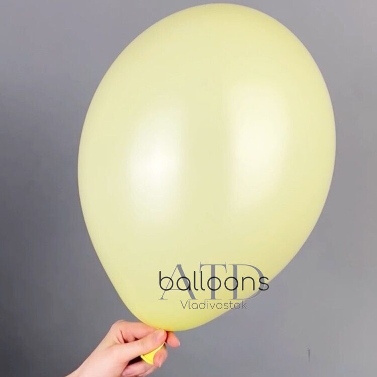Латексный шар без рисунка «Нежно желтый»